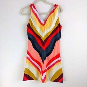 Harvey faircloth bright chevron cotton sheath dress 10